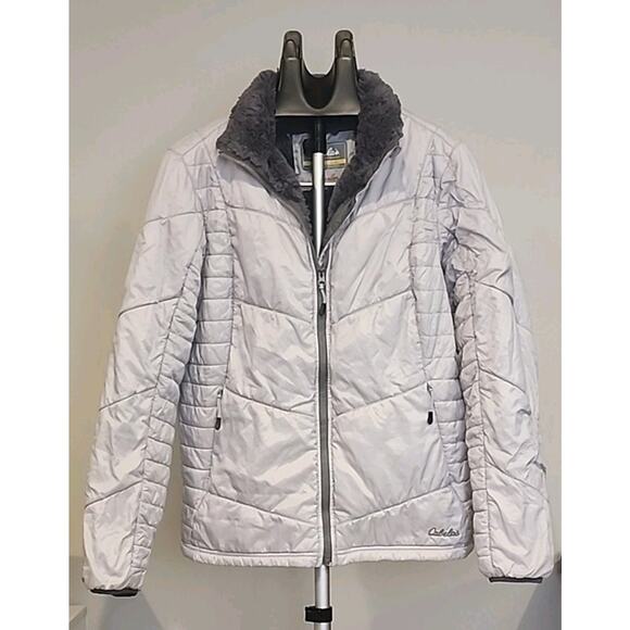 Cabela's Primaloft Puffer Jacket Gray Lightweight Packable Women’s L - Picture 1 of 13